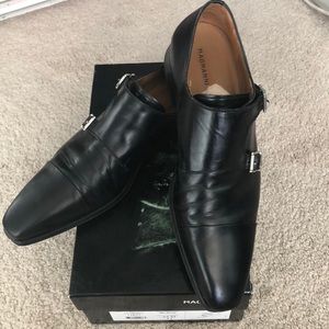 Magnanni black Guamet double monk strap